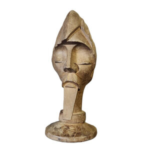 Vintage African Songye Kifwebe Wooden Tribal Mask Sculpture